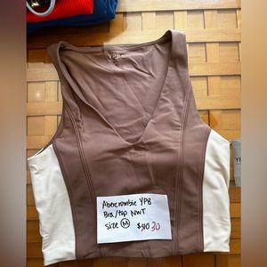 **NWT** Abercrombie YPB crop top/sports bra